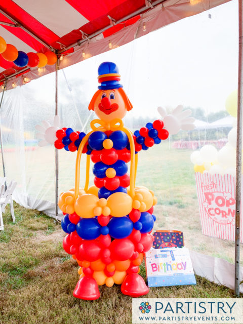 Clown made out of balloons