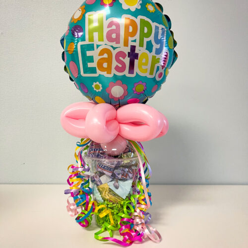 Grey Bunny Stuffed Balloon Easter Basket Partistry Events Baltimore Washington Balloon Decor