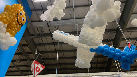Amazon Prime Air Airplane balloon sculpture