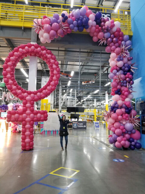 womens symbol womens month balloon sculpture