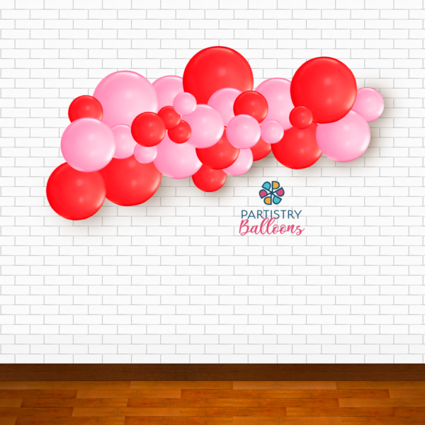 Valentine mixed balloon garland